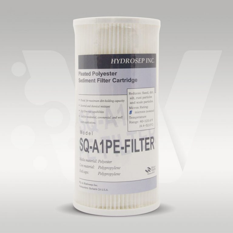 Pleated Washable Sediment Filter 10” x 4.5” 5 Micron