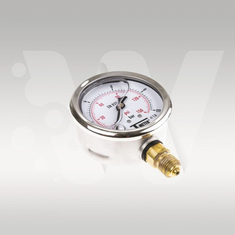 Pressure Gauge Stainless Steel - 0-150 psi & 0-10 bar with 1/4" BSP Thread (PG-SS-10-14)