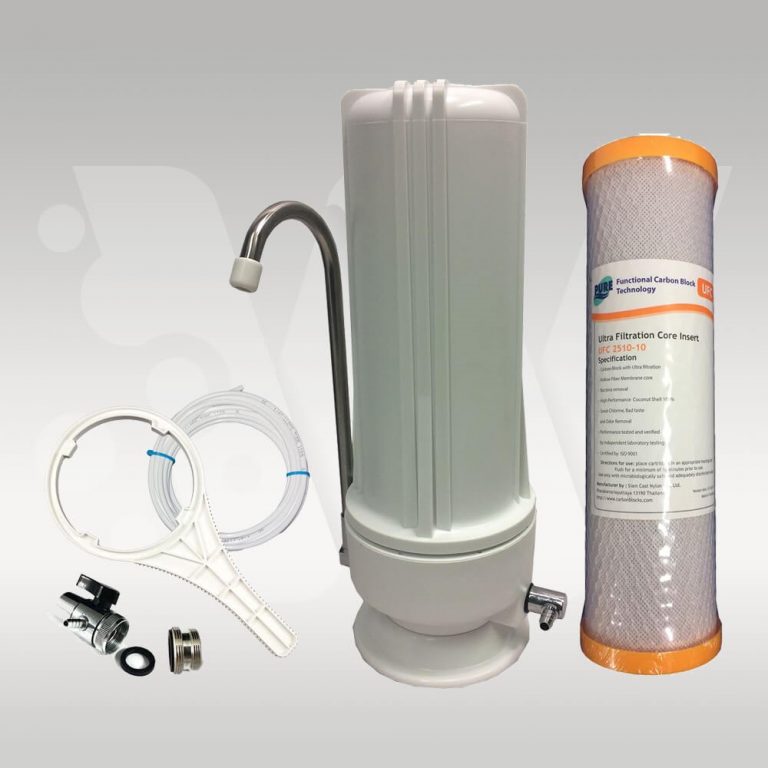Single Bench Top Water Filter System For Bacterial Removal And Taste/Odour Improvement