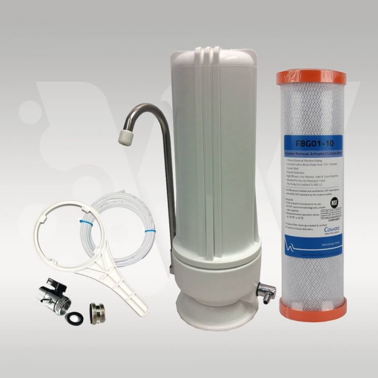 Single Bench Top Water Filter System For Chlorine & Fluoride Reduction