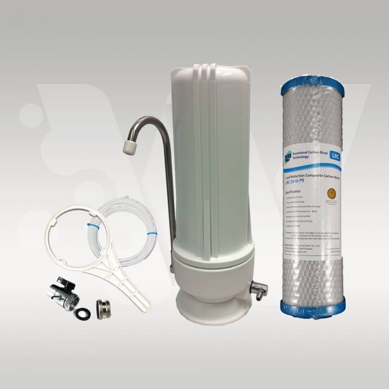 Single Bench Top Water Filter System With Heavy Metal Reduction Carbon Filter