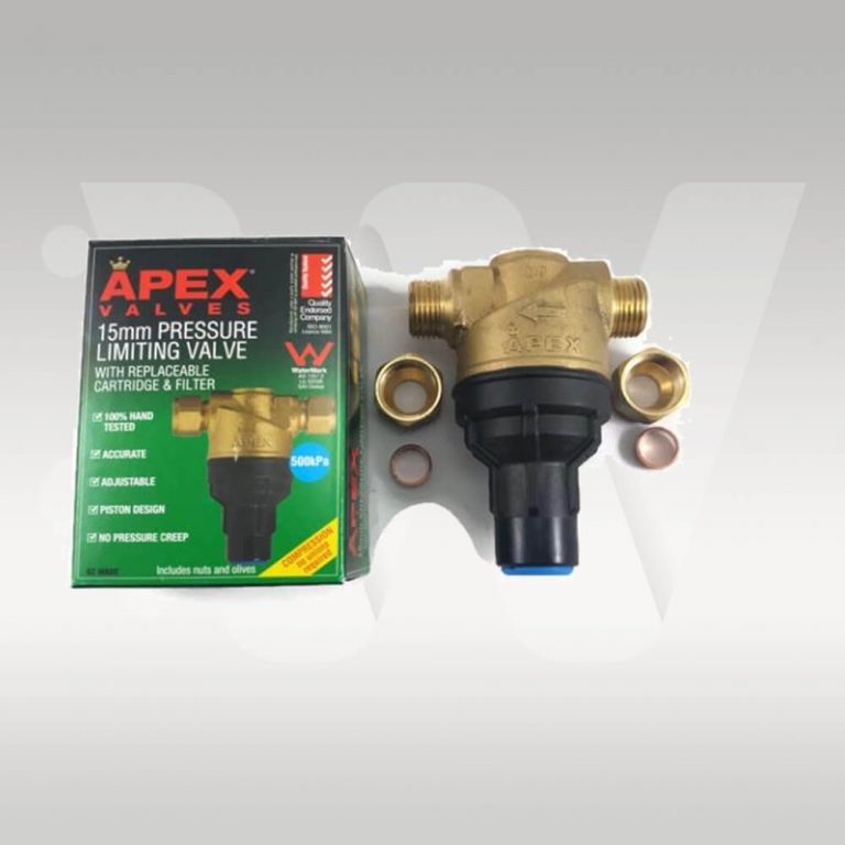 Brass Pressure Limiting Valve PLV Adjustable 200 - 600 kpa (29 - 87 psi) - Whole House - 15mm Connection