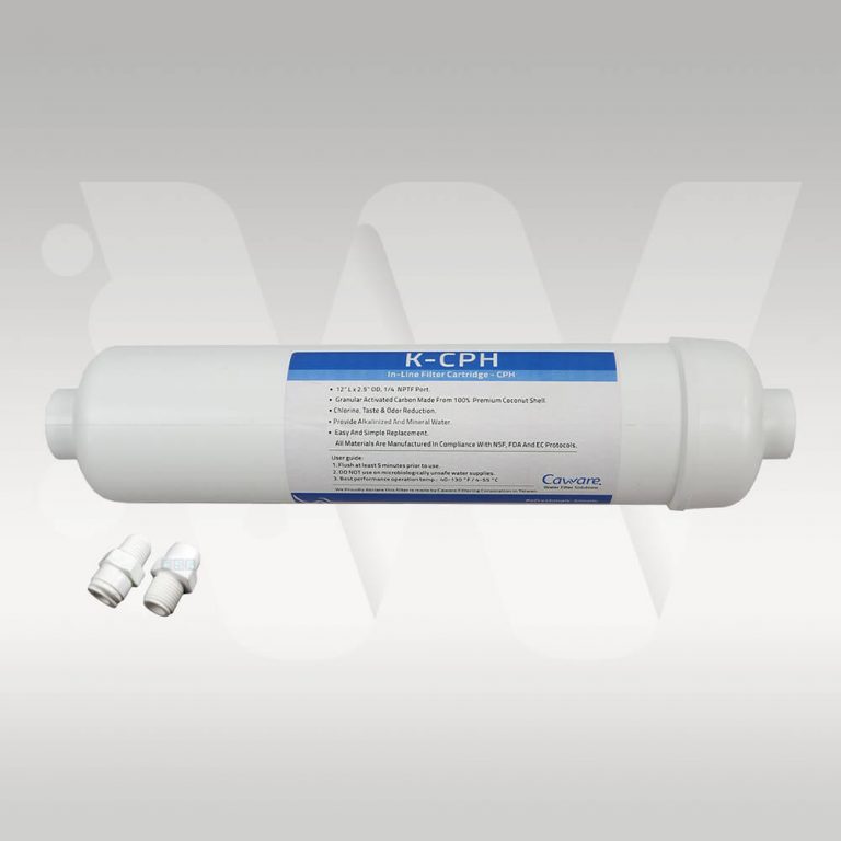 Inline Coconut Carbon Alkaline and Mineral Water Filter With 1/4" Connections