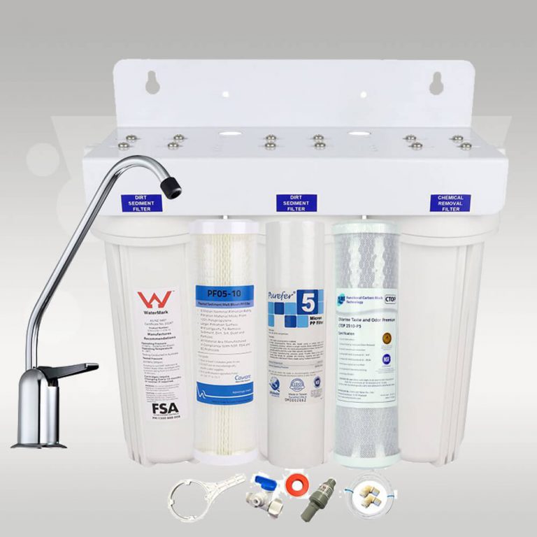 Three Stage Undersink Water Filter System For Tank Water or Creek/Dam Water