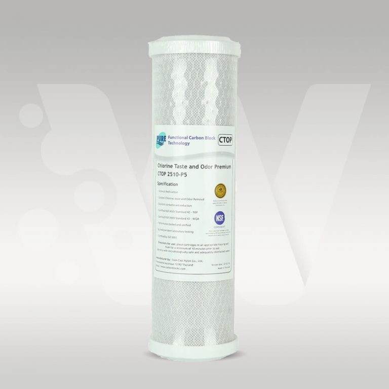 Premium Coconut Carbon Block Water Filter 10" x 2.5" - 0.5 Micron - For Undersink and Countertop Systems