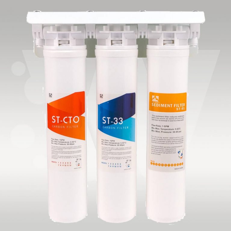 Triple Quick Change Twist Fit Undersink Water Filter System - WaterMark Certified