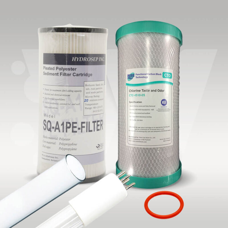 Non genuine Puretec Hybrid H6 water filters and uv service kit.