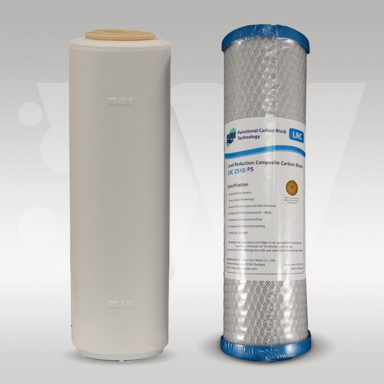 Fluoride and heavy metals replacement water filter twin pack. 10" x 2.5".