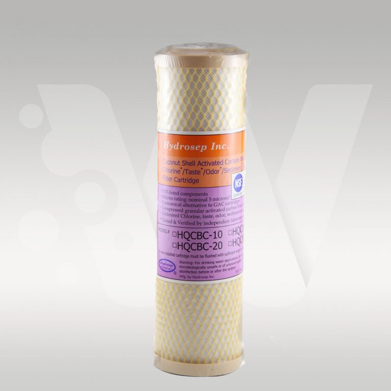 Coconut Carbon Block Filter 10” x 2.5” 5 Micron by Hydrosep USA